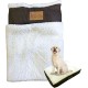Ellie-Bo Replacement Dog Bed Cover with Faux Suede and Sheepskin Topping, 48-Inch, 117 x 75 cm, 2X-Large, Brown Ellie-Bo Replacement Dog Bed Cover with Faux Suede and Sheepskin Topping, 48-Inch, 117 x 75 cm, 2X-Large, Brown