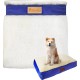 Ellie-Bo Replacement Dog Bed Cover with Faux Suede and Sheepskin Topping, 56 x 41 cm, Small, Blue Ellie-Bo Replacement Dog Bed Cover with Faux Suede and Sheepskin Topping, 56 x 41 cm, Small, Blue