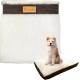 Ellie-Bo Replacement Dog Bed Cover with Faux Suede and Sheepskin Topping, 87 x 57 cm, Large, Brown Ellie-Bo Replacement Dog Bed Cover with Faux Suede and Sheepskin Topping, 87 x 57 cm, Large, Brown