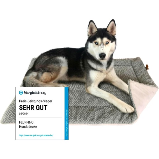 FLUFFINO® Dog Blanket - Fluffy, Soft and Washable (Size: L, M, S; Colour: Grey or Green) - Faux Suede For Increased Slip Resistance - For Large and Small Dogs or Cats - Dog Mat / Cushion / Cat Blanket FLUFFINO® Dog Blanket - Fluffy, Soft and Washable (Size: L, M, S; Colour: Grey or Green) - Faux Suede For Increased Slip Resistance - For Large and Small Dogs or Cats - Dog Mat / Cushion / Cat Blanket
