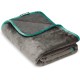 FLUFFINO® Dog Blanket / Reversible Blanket – High Quality, Fluffy Soft & Robust Top (150 x 100 cm, Washable at 40 °C, Grey) Cuddly Blanket for Large and Small Dogs – Sofa Blanket