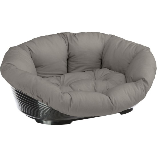 Ferplast 70228099 Plastic bed sofa for dogs and cats with removable cotton cover, gray, 85x62x28.5 cm Ferplast 70228099 Plastic bed sofa for dogs and cats with removable cotton cover, gray, 85x62x28.5 cm