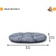 Ferplast Dog Cushion Dog Sofa Dog Bed for Large Dogs Dog Basket Removable Cover Orthopaedic Dog Bed Dog Mattress Washable Dog Mat Waterproof 110 x 70 x H 8 cm Grey