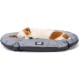 Ferplast Dog Cushion Dog Sofa Dog Bed for Large Dogs Dog Basket Removable Cover Orthopaedic Dog Bed Dog Mattress Washable Dog Mat Waterproof 110 x 70 x H 8 cm Grey