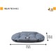 Ferplast Dog Cushion Dog Sofa Dog Bed for Large Dogs Dog Basket Removable Cover Orthopaedic Dog Bed Dog Mattress Washable Dog Mat Waterproof 110 x 70 x H 8 cm Grey