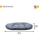 Ferplast Dog Cushion Dog Sofa Dog Bed for Large Dogs Dog Basket Removable Cover Orthopaedic Dog Bed Dog Mattress Washable Dog Mat Waterproof 110 x 70 x H 8 cm Grey
