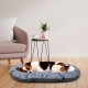 Ferplast Dog Cushion Dog Sofa Dog Bed for Large Dogs Dog Basket Removable Cover Orthopaedic Dog Bed Dog Mattress Washable Dog Mat Waterproof 110 x 70 x H 8 cm Grey