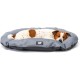 Ferplast Dog Cushion Dog Sofa Dog Bed for Large Dogs Dog Basket Removable Cover Orthopaedic Dog Bed Dog Mattress Washable Dog Mat Waterproof 110 x 70 x H 8 cm Grey