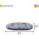 Ferplast Dog Cushion Dog Sofa Dog Bed for Large Dogs Dog Basket Removable Cover Orthopaedic Dog Bed Dog Mattress Washable Dog Mat Waterproof 110 x 70 x H 8 cm Grey