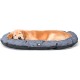 Ferplast Dog Cushion Dog Sofa Dog Bed for Large Dogs Dog Basket Removable Cover Orthopaedic Dog Bed Dog Mattress Washable Dog Mat Waterproof 110 x 70 x H 8 cm Grey
