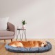 Ferplast Dog Cushion Dog Sofa Dog Bed for Large Dogs Dog Basket Removable Cover Orthopaedic Dog Bed Dog Mattress Washable Dog Mat Waterproof 110 x 70 x H 8 cm Grey