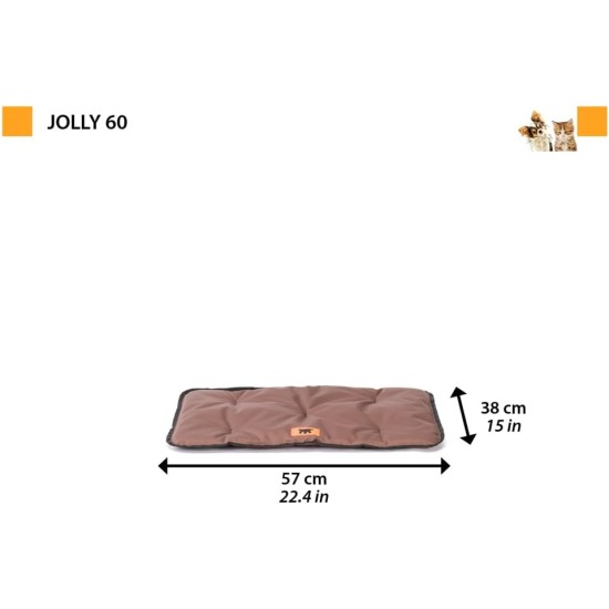 Ferplast Jolly Dog and Cat Mat, Washable Dog Bed, Dog Cushion, Waterproof and Scratch-Resistant, Mat for Dog Kennels, Car, Dog Basket, 83 x 50 cm, M, Brown Ferplast Jolly Dog and Cat Mat, Washable Dog Bed, Dog Cushion, Waterproof and Scratch-Resistant, Mat for Dog Kennels, Car, Dog Basket, 83 x 50 cm, M, Brown
