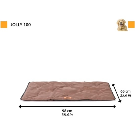 Ferplast Jolly Dog and Cat Mat, Washable Dog Bed, Dog Cushion, Waterproof and Scratch-Resistant, Mat for Dog Kennels, Car, Dog Basket, 83 x 50 cm, M, Brown Ferplast Jolly Dog and Cat Mat, Washable Dog Bed, Dog Cushion, Waterproof and Scratch-Resistant, Mat for Dog Kennels, Car, Dog Basket, 83 x 50 cm, M, Brown