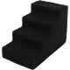Flamingo Tampa Stairs for Dogs, Black, 60 x 35.5 x 40.5 cm, Non-Slip Base, Lightweight and Easy to Assemble, for Dogs up to 30 kg
