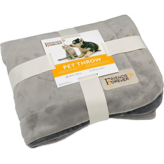 Friends Forever Heavy Duty Dog Blanket for Couch Protector, Two Tone Reversible Pet Hair Resistant Blanket for Dogs, Cats, Bed, Kennel, Crate, Car Seat, Soft Velvet, Warm Fleece (Large, 130X Friends Forever Heavy Duty Dog Blanket for Couch Protector, Two Tone Reversible Pet Hair Resistant Blanket for Dogs, Cats, Bed, Kennel, Crate, Car Seat, Soft Velvet, Warm Fleece (Large, 130X
