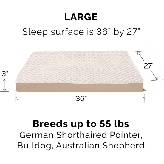 Furhaven Extra Soft Replacement Faux Fur Suede Dog Bed Cover Large Cream Furhaven Extra Soft Replacement Faux Fur Suede Dog Bed Cover Large Cream