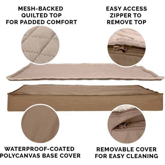 Furhaven Extra Soft Replacement Faux Fur Suede Dog Bed Cover Large Cream Furhaven Extra Soft Replacement Faux Fur Suede Dog Bed Cover Large Cream