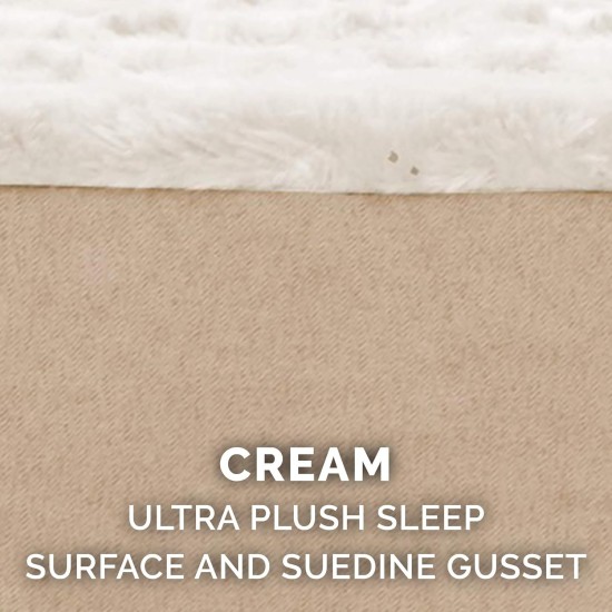 Furhaven Extra Soft Replacement Faux Fur Suede Dog Bed Cover Large Cream Furhaven Extra Soft Replacement Faux Fur Suede Dog Bed Cover Large Cream