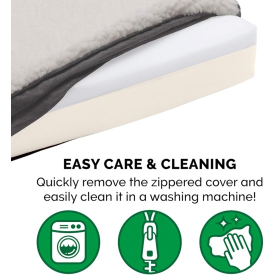 Furhaven Extra Soft Replacement Faux Fur Suede Dog Bed Cover Large Cream Furhaven Extra Soft Replacement Faux Fur Suede Dog Bed Cover Large Cream