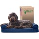 Furhaven Pet Faux Fur & Velvet Memory Top Sofa Pet Bed, Medium, Dark Sage Furhaven Pet Faux Fur & Velvet Memory Top Sofa Pet Bed, Medium, Dark Sage