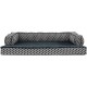 Furhaven Pet Faux Fur & Velvet Memory Top Sofa Pet Bed, Medium, Dark Sage Furhaven Pet Faux Fur & Velvet Memory Top Sofa Pet Bed, Medium, Dark Sage