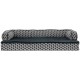 Furhaven Pet Faux Fur & Velvet Memory Top Sofa Pet Bed, Medium, Dark Sage Furhaven Pet Faux Fur & Velvet Memory Top Sofa Pet Bed, Medium, Dark Sage