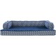 Furhaven Pet Faux Fur & Velvet Memory Top Sofa Pet Bed, Medium, Dark Sage Furhaven Pet Faux Fur & Velvet Memory Top Sofa Pet Bed, Medium, Dark Sage