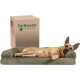 Furhaven Pet Faux Fur & Velvet Memory Top Sofa Pet Bed, Medium, Dark Sage Furhaven Pet Faux Fur & Velvet Memory Top Sofa Pet Bed, Medium, Dark Sage