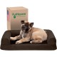 Furhaven Pet Faux Fur & Velvet Memory Top Sofa Pet Bed, Medium, Dark Sage Furhaven Pet Faux Fur & Velvet Memory Top Sofa Pet Bed, Medium, Dark Sage