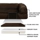 Furhaven Pet Faux Fur & Velvet Memory Top Sofa Pet Bed, Medium, Dark Sage Furhaven Pet Faux Fur & Velvet Memory Top Sofa Pet Bed, Medium, Dark Sage
