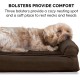 Furhaven Pet Faux Fur & Velvet Memory Top Sofa Pet Bed, Medium, Dark Sage Furhaven Pet Faux Fur & Velvet Memory Top Sofa Pet Bed, Medium, Dark Sage