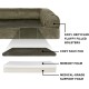 Furhaven Pet Faux Fur & Velvet Memory Top Sofa Pet Bed, Medium, Dark Sage Furhaven Pet Faux Fur & Velvet Memory Top Sofa Pet Bed, Medium, Dark Sage