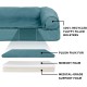 Furhaven Pet Faux Fur & Velvet Memory Top Sofa Pet Bed, Medium, Dark Sage Furhaven Pet Faux Fur & Velvet Memory Top Sofa Pet Bed, Medium, Dark Sage