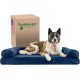 Furhaven Pet Faux Fur & Velvet Memory Top Sofa Pet Bed, Medium, Dark Sage