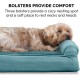 Furhaven Pet Faux Fur & Velvet Memory Top Sofa Pet Bed, Medium, Dark Sage Furhaven Pet Faux Fur & Velvet Memory Top Sofa Pet Bed, Medium, Dark Sage