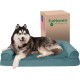 Furhaven Pet Faux Fur & Velvet Memory Top Sofa Pet Bed, Medium, Dark Sage Furhaven Pet Faux Fur & Velvet Memory Top Sofa Pet Bed, Medium, Dark Sage