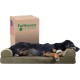 Furhaven Pet Faux Fur & Velvet Memory Top Sofa Pet Bed, Medium, Dark Sage Furhaven Pet Faux Fur & Velvet Memory Top Sofa Pet Bed, Medium, Dark Sage