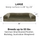 Furhaven Pet Faux Fur & Velvet Memory Top Sofa Pet Bed, Medium, Dark Sage Furhaven Pet Faux Fur & Velvet Memory Top Sofa Pet Bed, Medium, Dark Sage