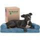 Furhaven Pet Faux Fur & Velvet Memory Top Sofa Pet Bed, Medium, Dark Sage Furhaven Pet Faux Fur & Velvet Memory Top Sofa Pet Bed, Medium, Dark Sage
