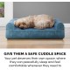 Furhaven Pet Faux Fur & Velvet Memory Top Sofa Pet Bed, Medium, Dark Sage Furhaven Pet Faux Fur & Velvet Memory Top Sofa Pet Bed, Medium, Dark Sage