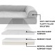 Furhaven Pet Faux Fur & Velvet Memory Top Sofa Pet Bed, Medium, Dark Sage Furhaven Pet Faux Fur & Velvet Memory Top Sofa Pet Bed, Medium, Dark Sage
