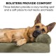 Furhaven Pet Faux Fur & Velvet Memory Top Sofa Pet Bed, Medium, Dark Sage Furhaven Pet Faux Fur & Velvet Memory Top Sofa Pet Bed, Medium, Dark Sage