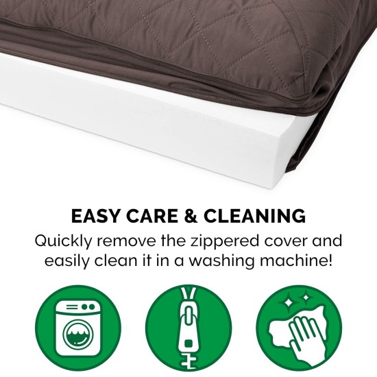 Furhaven Replacement Dog Bed Cover, Comfortable Couch, Plush and Decor, Sofa Style, Machine Washable, Diamond Grey, Jumbo (XL) Furhaven Replacement Dog Bed Cover, Comfortable Couch, Plush and Decor, Sofa Style, Machine Washable, Diamond Grey, Jumbo (XL)