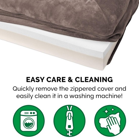 Furhaven Replacement Dog Bed Cover, Comfortable Couch, Plush and Decor, Sofa Style, Machine Washable, Diamond Grey, Jumbo (XL) Furhaven Replacement Dog Bed Cover, Comfortable Couch, Plush and Decor, Sofa Style, Machine Washable, Diamond Grey, Jumbo (XL)