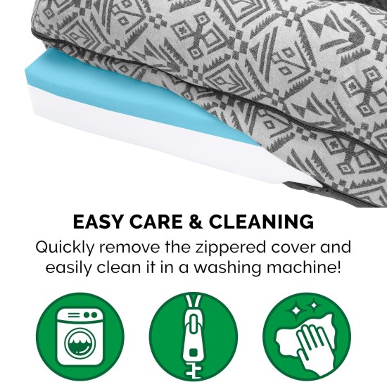 Furhaven Replacement Dog Bed Cover, Comfortable Couch, Plush and Decor, Sofa Style, Machine Washable, Diamond Grey, Jumbo (XL) Furhaven Replacement Dog Bed Cover, Comfortable Couch, Plush and Decor, Sofa Style, Machine Washable, Diamond Grey, Jumbo (XL)