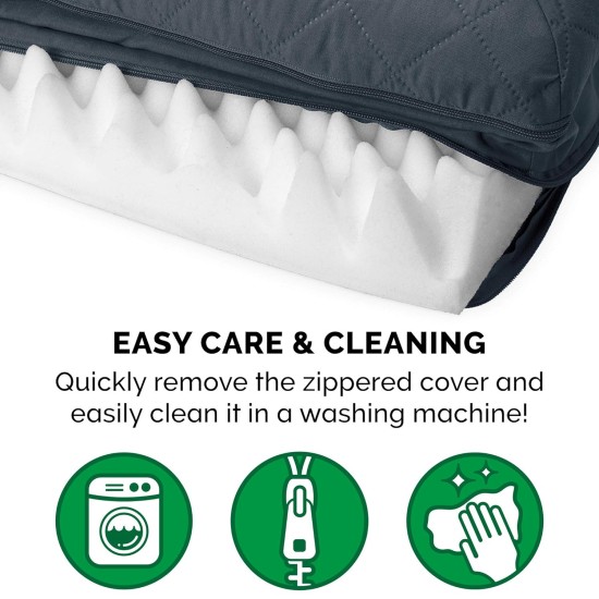 Furhaven Replacement Dog Bed Cover, Comfortable Couch, Plush and Decor, Sofa Style, Machine Washable, Diamond Grey, Jumbo (XL) Furhaven Replacement Dog Bed Cover, Comfortable Couch, Plush and Decor, Sofa Style, Machine Washable, Diamond Grey, Jumbo (XL)