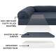 Furhaven Replacement Dog Bed Cover, Comfortable Couch, Plush and Decor, Sofa Style, Machine Washable, Diamond Grey, Jumbo (XL) Furhaven Replacement Dog Bed Cover, Comfortable Couch, Plush and Decor, Sofa Style, Machine Washable, Diamond Grey, Jumbo (XL)