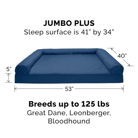 Furhaven Replacement Dog Bed Cover, Comfortable Couch, Plush and Decor, Sofa Style, Machine Washable, Diamond Grey, Jumbo (XL) Furhaven Replacement Dog Bed Cover, Comfortable Couch, Plush and Decor, Sofa Style, Machine Washable, Diamond Grey, Jumbo (XL)
