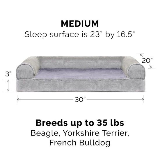 Furhaven Replacement Dog Bed Cover, Comfortable Couch, Plush and Decor, Sofa Style, Machine Washable, Diamond Grey, Jumbo (XL) Furhaven Replacement Dog Bed Cover, Comfortable Couch, Plush and Decor, Sofa Style, Machine Washable, Diamond Grey, Jumbo (XL)