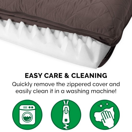 Furhaven Replacement Dog Bed Cover, Comfortable Couch, Plush and Decor, Sofa Style, Machine Washable, Diamond Grey, Jumbo (XL) Furhaven Replacement Dog Bed Cover, Comfortable Couch, Plush and Decor, Sofa Style, Machine Washable, Diamond Grey, Jumbo (XL)